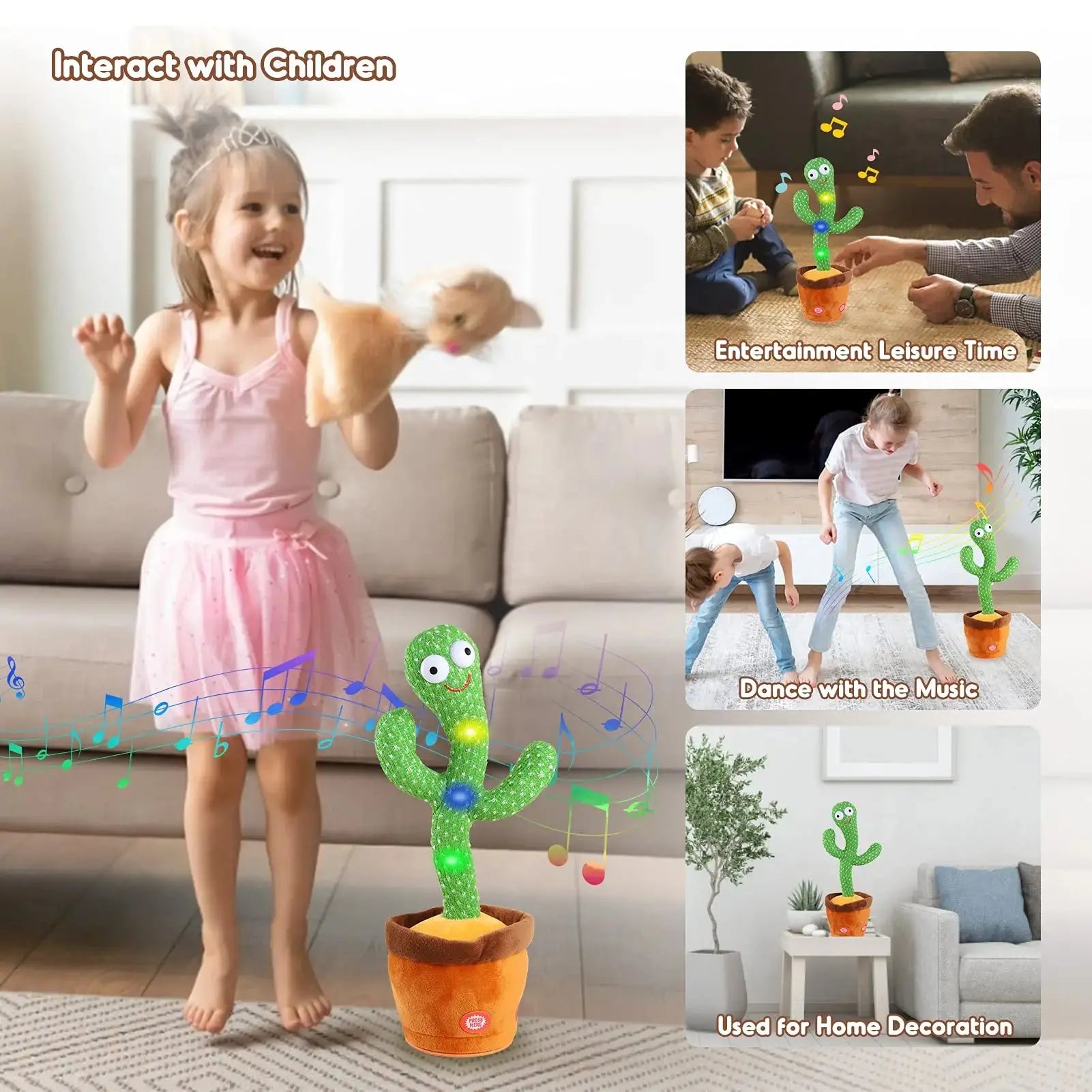 Kids Dancing Talking Cactus BABY NEST